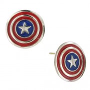 Marvel Earrings - Captain America Shield Stud Earrings