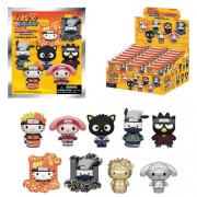3D Foam Collectible Bag Clips - Hello Kitty x Naruto - S01 - 24pc Blind Bag Display
