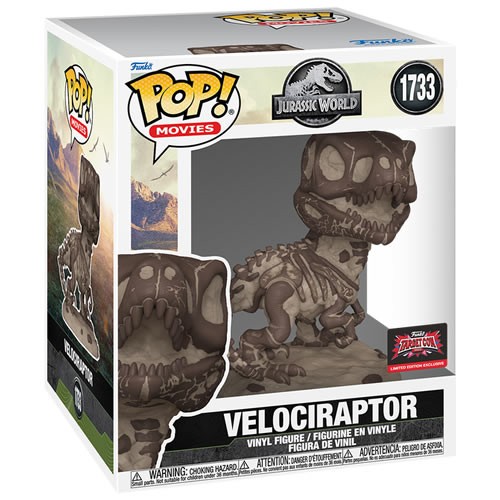 Pop! Movies - Jurassic World - 6" Super Sized Velociraptor (Fossil) Exclusive