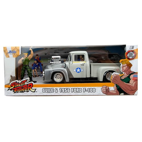 1:24 Scale Diecast - Hollywood Rides - Street Fighter - 1956 Ford F-100 w/ Guile