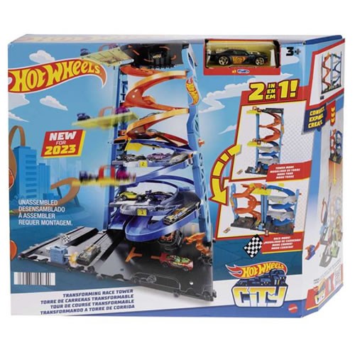 1:64 Scale Diecast - Hot Wheels City - Transforming Race Tower Playset