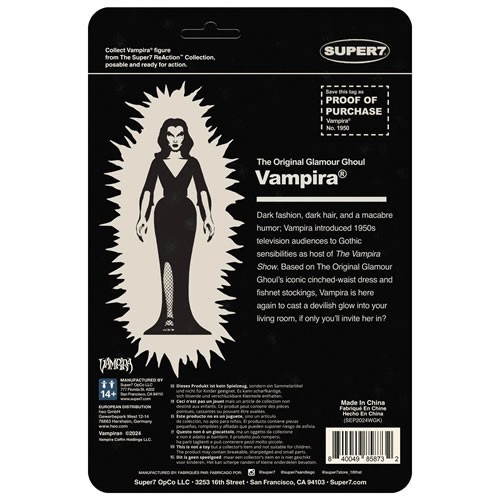 ReAction Figures - Vampira - W03 - Vampira (Monster Glow)