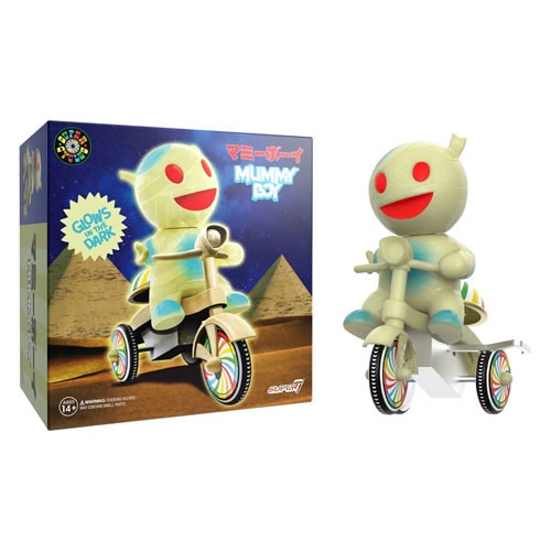 Super Cycles Figures - Super7 - Mummy Boy (Glow w/ Glow Trike)