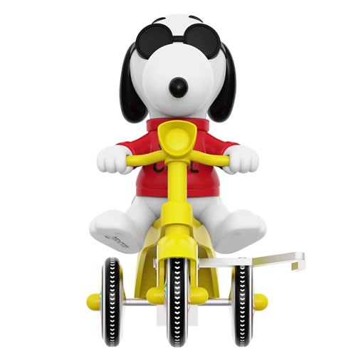 Super Cycles Figures - Peanuts - Joe Cool (Red w/ Yellow Trike)