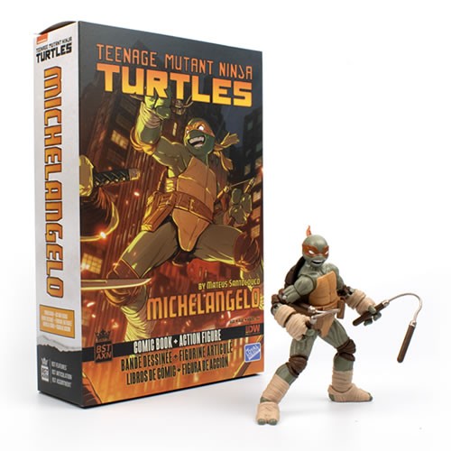 BST AXN Best Action Figures - TMNT - IDW Comics - 5" Michelangelo V2 w/ Limited Edition Comic