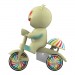 Super Cycles Figures - Super7 - Mummy Boy (Glow w/ Glow Trike)