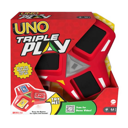 BBCW Distributors > InStock > Card Games UNO Triple Play Game