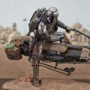 Premier Collection Statues - Star Wars - The Mandalorian - 1/7 Scale Din Djarin w/ Speeder Bike