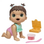 Baby Alive Dolls - Lil Snacks - Brown Hair Baby Doll - 5X46