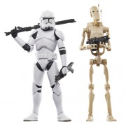 Star Wars Figures - 6" The Black Series - The Clone Wars - PII Clone Trooper & Battle Droid - 5L00