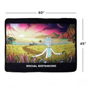 Rick And Morty Accessories - Social Distancing Fleece Throw Blanket (45" x 60")