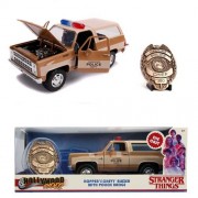 1:24 Scale Diecast - Hollywood Rides - Stranger Things - Hopper's 1980 Chevy Blazer w/ Police Badge