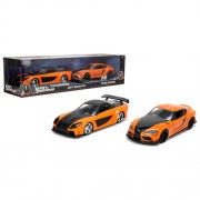 1:32 Scale Diecast - Fast & Furious - Han's Mazda RX-7 & Toyota GR Supra 2-Pack