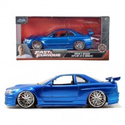 1:24 Scale Diecast - Fast & Furious - Brian's 2002 Nissan Skyline GT-R (R34) (Candy Blue)