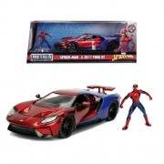 1:24 Scale Diecast - Hollywood Rides - Marvel - 2017 Ford GT w/ Spider-Man Figure