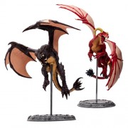 World Of Warcraft Figures - 1/12 Scale Red Highland Drake & Black Proto-Drake Posed Figure 2-Pack