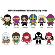 3D Foam Collectible Bag Clips - Marvel Villains - 24pc Blind Bag Display