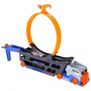1:64 Scale Diecast - Hot Wheels - Stunt And Go Transporter Truck