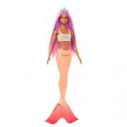 Barbie Dolls - Mermaid (Pink Hair / Soft Orange Tail And Headband Accessories)