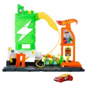 1:64 Scale Diecast - Hot Wheels City - Super Recharge Fuel Station Playset