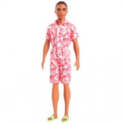 Barbie Fashionistas Dolls - #235 Ken (Hawaiian Print Jumpsuit With Green Sandals / Brown Hair)