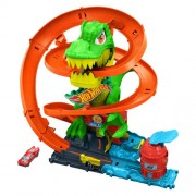 1:64 Scale Diecast - Hot Wheels City - T-Rex Blaze Battle Playset