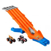 1:64 Scale Diecast - Hot Wheels Monster Trucks - Sharks Vs Dinos - Racedown Destruction Track Set