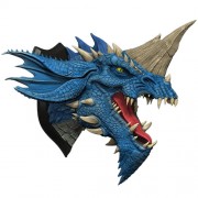 Life-Size Foam Replicas - Dungeons & Dragons - Blue Dragon Trophy Plaque