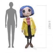 Coraline Plush - 5' Life-Size Coraline w/ Button Eyes