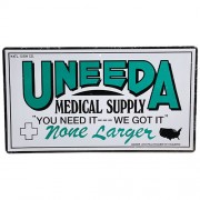 Prop Replicas - The Return Of The Living Dead - Uneeda Medical Supply Metal Sign