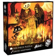 Puzzles - 500 Pcs - Halloween At The Cemetery Jigsaw Puzzle