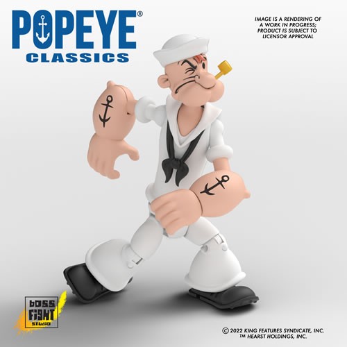 Popeye Classics Figures - W02 - 1/12 Scale Popeye (White Sailor Suit)