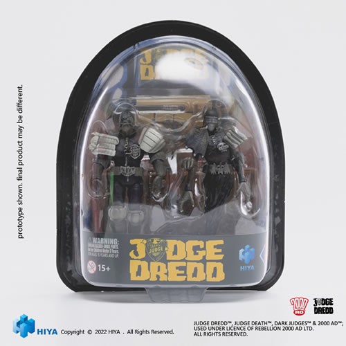 Judge Dredd Exquisite Mini Figures - 1/18 Scale Judge Dredd Vs Death B&W 2-PK (SDCC 2022)