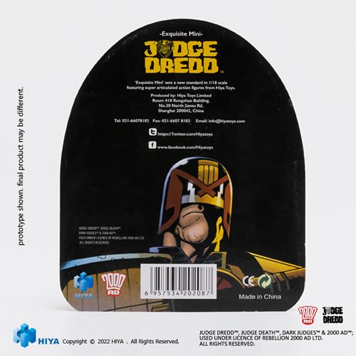 Judge Dredd Exquisite Mini Figures - 1/18 Scale Judge Dredd Vs Death B&W 2-PK (SDCC 2022)