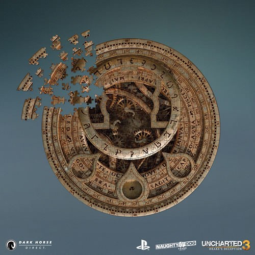 Puzzles - 500 Pcs - Uncharted 3: Drake’s Deception - Cipher Disk Deluxe Circular Puzzle