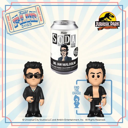 Vinyl Soda Figures - Jurassic Park - Dr. Ian Malcolm w/ Chase