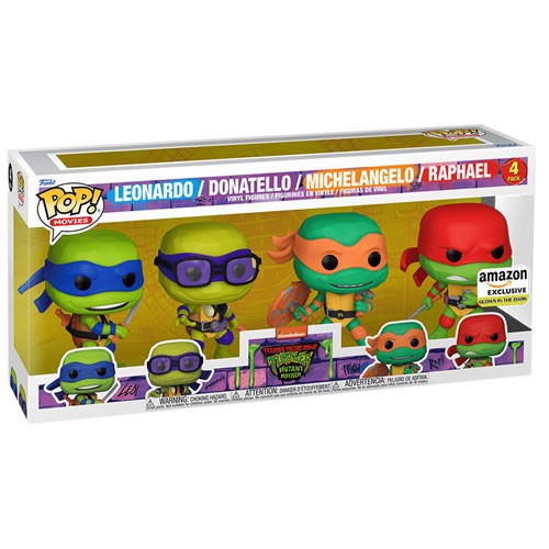 Pop! Movies - TMNT: Mutant Mayhem - Turtles 4-Pack (Exclusive)
