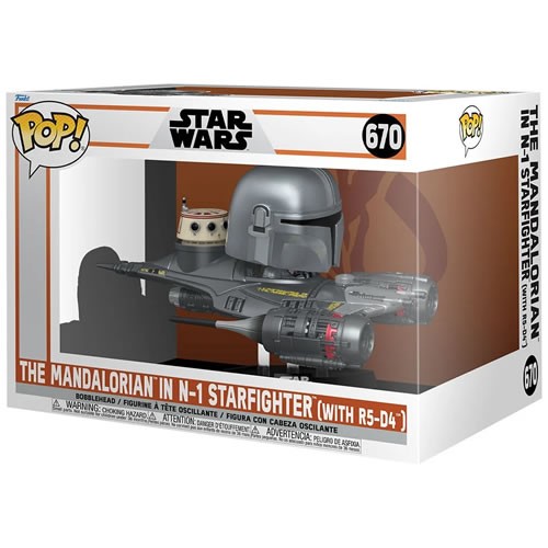 Pop! Rides Super Deluxe - Star Wars - The Mandalorian - The Mandalorian In N-1 Starfighter w/ R5-D4