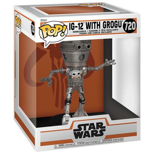 Pop! Star Wars Deluxe - The Mandalorian - S10 - IG-12 w/ Grogu