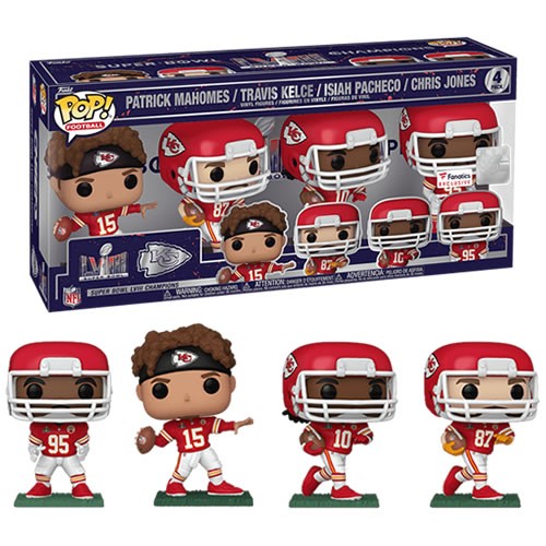 Pop! Football - NFL - Super Bowl 2024 - Chiefs 4-Pack (Exclusive)