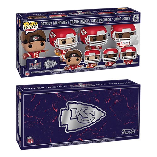 Pop! Football - NFL - Super Bowl 2024 - Chiefs 4-Pack (Exclusive)