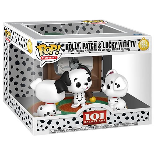 Pop! Moments - Disney - 101 Dalmatians (1996 Movie) - Rolly, Patch & Lucky w/ TV