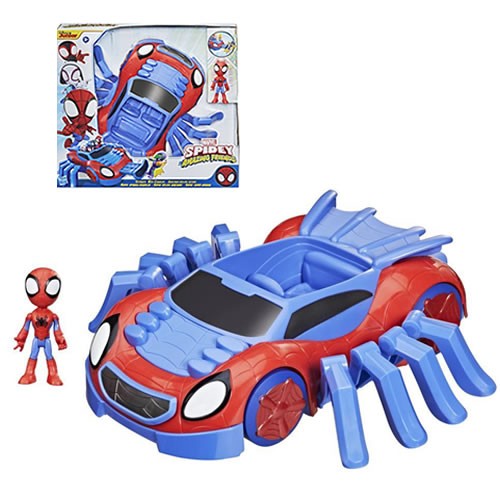 Spidey And His Amazing Friends Vehicles - Ultimate Web-Crawler w/ Spidey Stunner - 5L00