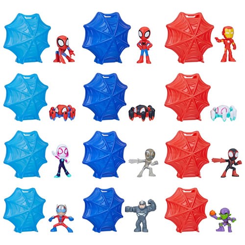 Spidey And His Amazing Friends Figures - 12pc Webs Up Mini Blind Bag Display - 5L03