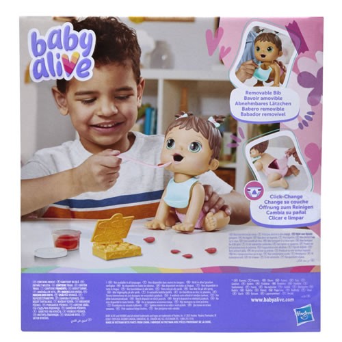 Baby Alive Dolls - Lil Snacks - Brown Hair Baby Doll - 5X46