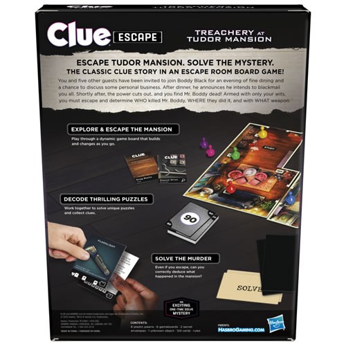 Boardgames - Clue Escape - Treachery At Tudor Mansion - 0791