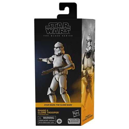 Star Wars Figures - 6" The Black Series - The Clone Wars - Phase II Clone Trooper - 5M80