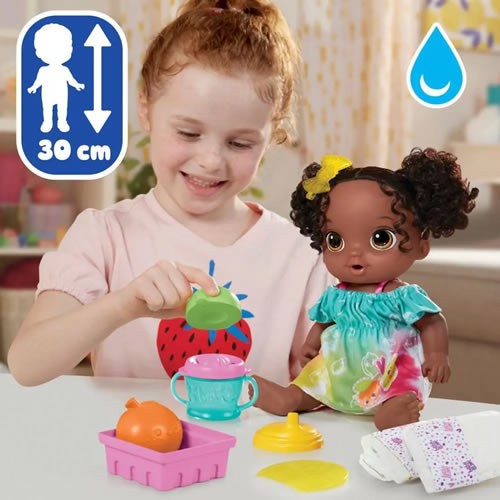 Baby Alive Dolls - Fruity Sips - Lime Black Hair Doll - 5X00