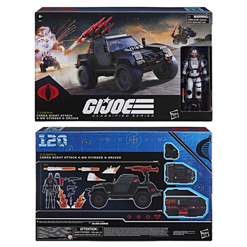 G.I. Joe Vehicles - 6" Classified Series - Cobra Night Attack 4-WD Stinger & Driver (#120) - 5L00