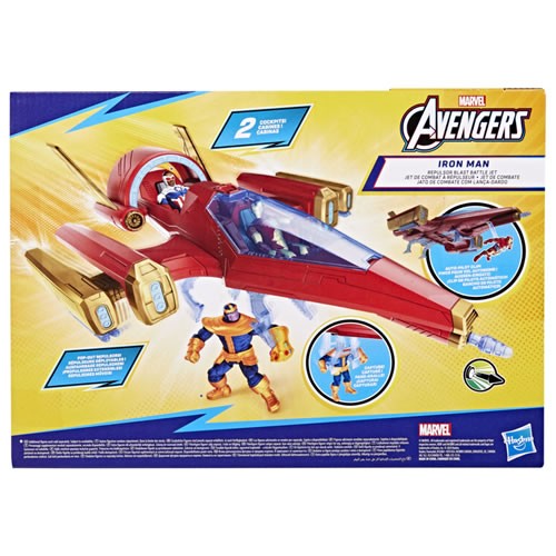 Avengers Vehicles - Epic Hero Series - 4" Iron Man w/ Repulsor Blast Battle Jet - 5L00